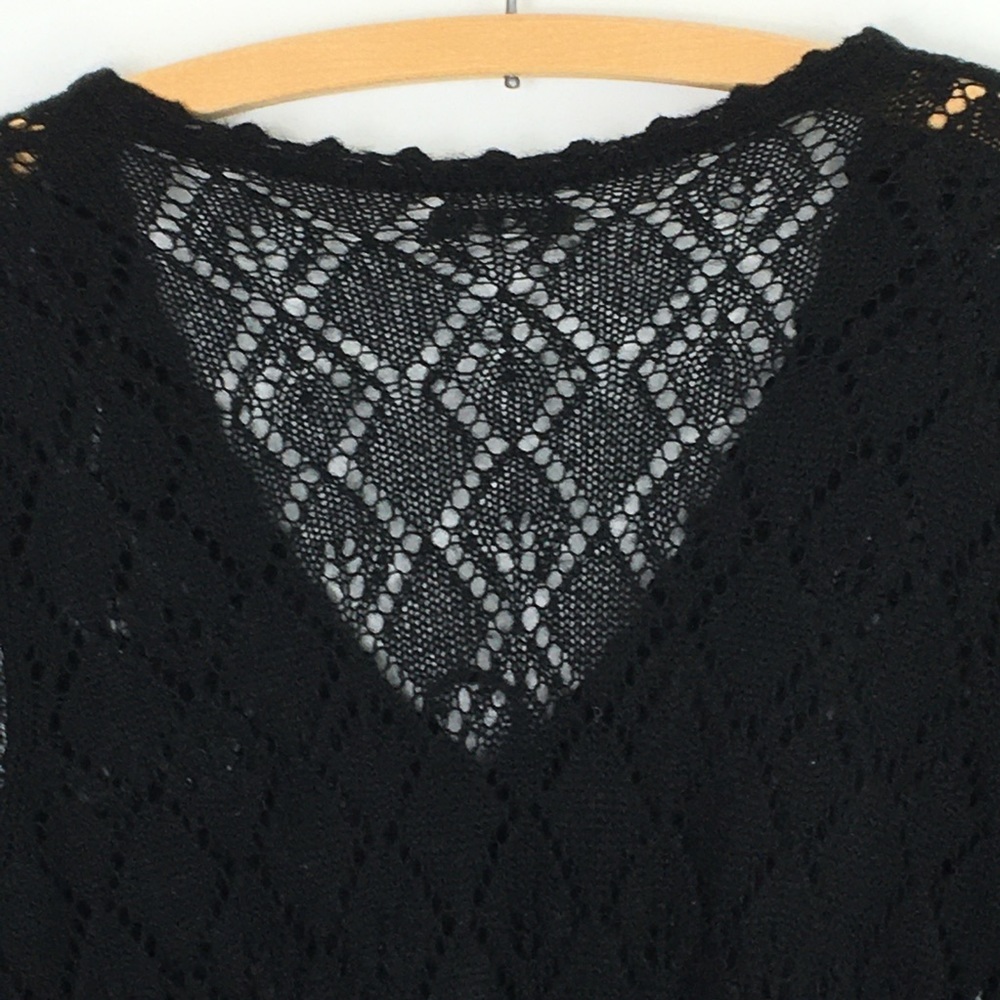 Vintage Y2K Boho Lacy Knit Cardi Cami Combo SISLEY - Picture 8 of 16